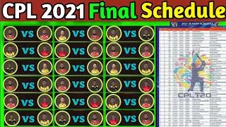 CPL 2021 All Match Final Schedule I CPL 2021 Full Schedule I CPL 2021 All Matches Confirmed Schedule