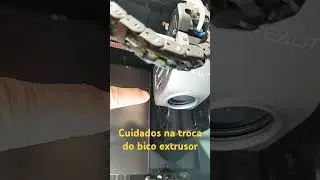 Cuidados na troca do bico extrusor #impressora3d #3d #impressão #impressoras3d #creality3d