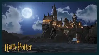 Midnight at Hogwarts - Harry Potter Ambience | 4K