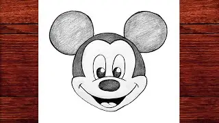 Kolay Mickey Mouse Çizimi - Karakalem Pratik Çizimler - Adım Adım Mickey Mouse Nasıl Çizilir