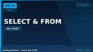 Oracle SQL Tutorial Day 01 | SELECT & FROM | Telugu + EBS Demo