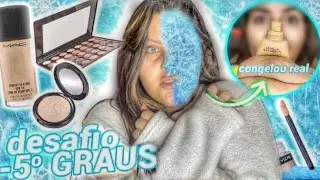🥶CONGELEI TODAS MINHAS MAKES 🥶FIZ O DESAFIO MAIS BIZARRO #makecongeladas