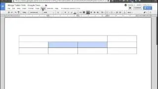 Google Docs - Merge Table Cells