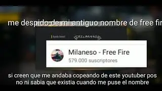 me cambio mi nombre del free fire (lean la descripcion ay algo importante)