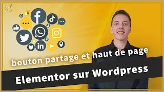Bouton PARTAGE RÉSEAUX SOCIAUX et  bouton HAUT DE PAGE avec ELEMENTOR