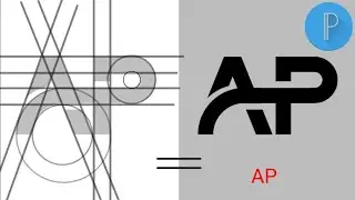 AP logo design in pixel lab/text logo 