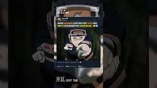 WHEN KAKASHI LOST HIS LEFT EYE 👁️ AND OBITO AWAKENED HIS SHARINGAN 😲