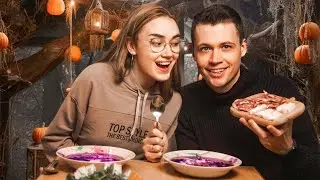 🍘 БОРЩ со Сметаной 🥓 Салом и Зеленью 🥦 МУКБАНГ асмр итинг еда @kushat_prosto