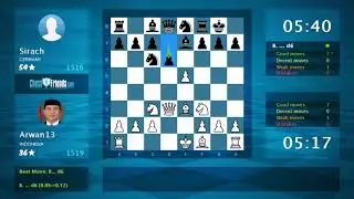 Chess Game Analysis: Arwan13 - Sirach : 1-0 (By ChessFriends.com)