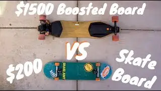 BOOSTED BOARD VS SKATEBOARD // TESTS - COMPARISON - REVIEW