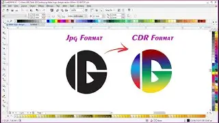 How to convert JPG to CDR File in CorelDRAW Tutorial BY Zakki Graphics
