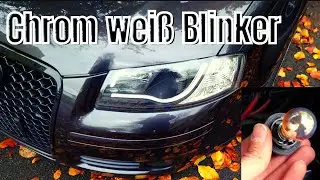 Blinker Update Chrom weiß Glühbirne Osram Diadem Philips Chromium Silver Vision bulb | Audi A3 8P