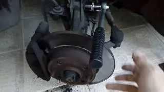 Fiat Punto mk2 -Suspension strut-Swivel hub nut - unscrew - DIYChannel