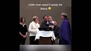 Little man wasn't ready for Jesus 😂 | credits: leitulavea #shorts