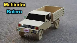 How To Make RC Mahindra Bolero Pick-up From Cardboard || Cardboard Toy Car || Easy DIY