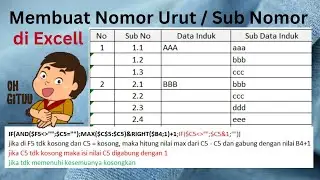 Cara Membuat Nomor Otomatis di Excel | Cara Membuat Nomor dan Sub Nomor Otomatis di Excel
