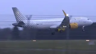 Vueling Airbus A320 NEO Go Around at Hamburg Airport EC-NAZ