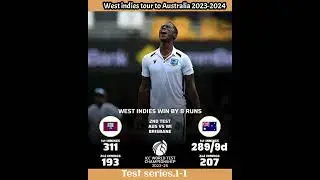 West Indies !!!After 27 Years, defeated Australia in Australia !!What an amazing test match .