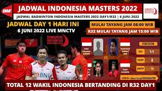 Jadwal Indonesia Master 2022 Day1 Hari ini: 12 Wakil INA Main di R32 | Daihatsu Indonesia Masters