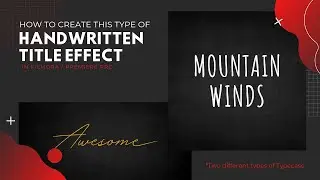 Create Handwritten Title Animation In Filmora/Premiere Pro | Write-On Text Effect