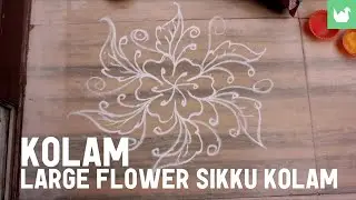 Learn how to make Kolam - Indian art - Large Flower Sikku Kolam part 1 - (video 10-13)