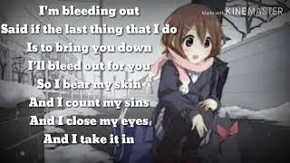 Imagine Dragons - Bleeding Out {Lyrics} - Nightcore - Female Version