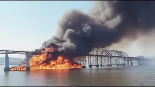 15 Minutes Ago! Crimean Bridge Railroad Track Collapsed After Ukrainian Tomahawk Missile Strike