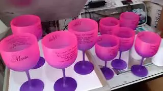 Estampando taça gin degradê