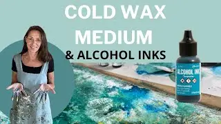 Cold wax medium and alcohol ink| cold wax tips & techniques #mixedmediaart #alcoholink #oilpainting