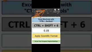 Excel Shortcut - 👉 CTRL + SHIFT +  6 👈 
