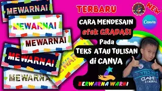 HOW TO GIVE A GRADATION EFFECT TO TEXT OR WRITING IN CANVA