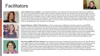 Person-Centered Recovery Planning Consultation Corner: Session 1 3/27/24