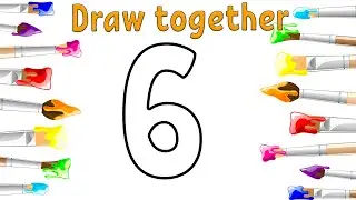 Draw the number six | Рисуем цифру шесть | Алты санды сызыңыз