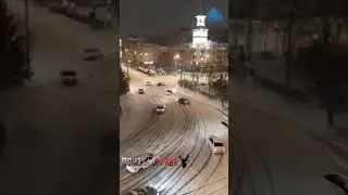 Российский дрифт.   Когда не успел переобутся.