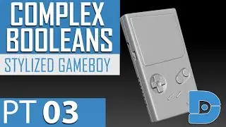 Zbrush 2019.1.2 Stylized Gameboy - Complex Boolean Timelapse
