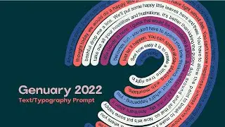 Use Text/Typography Prompt | Genuary 2022 | Generative Art | Process Video