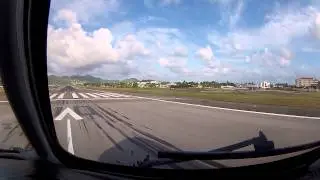 Max Performance MD80 banked Take Off and Departure St Maarten!