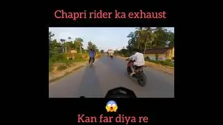 chapri ka exhaust 😱 kan far di🤯  #aryanrider8 #shorts