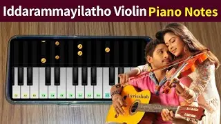 Iddarammayilatho violin music piano notes | Telugu songs piano notes | Gupta Entertainments