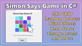 Make a Simon Says Game in C# and Windows Forms Tutorial