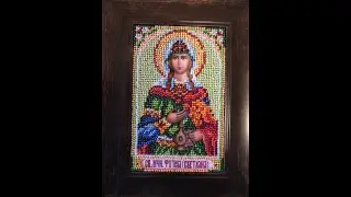 Икона Святой Фатимы. Бисер.