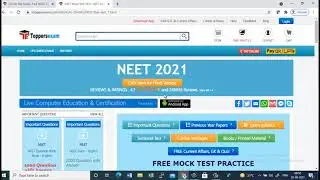 NEET 2021 Free Mock Test Series, Important Questions, eBook, Update Syllabus, Printed Materials