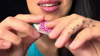 ASMR EATING AND PLAYING WITH BUBBLEGUM