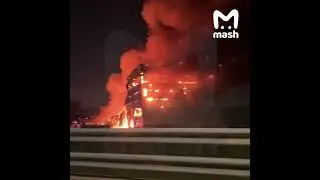 В Одинцово московской области горит склад площадью около 2 тысяч кв. м