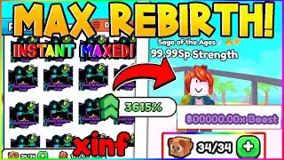 FULL TEAM OF VOID GHOST HUGE GLTICH CRAB! (+10Qa/s) MAX 3615% REBIRTHS in ARM WRESTLE SIMULATOR..