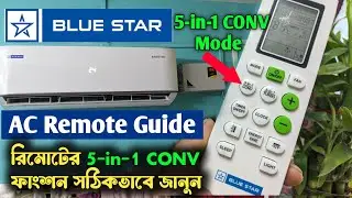 Blue Star AC Remote Guide 5-in-1 CONV Mode details Explained @AdventureTechTutorial