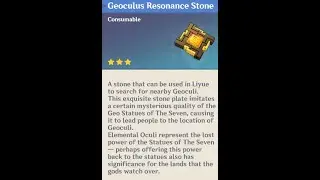 Geoculus resonance stone    Guide in 1mins genshin impact 1.1