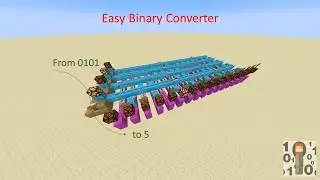 How to build an easy redstone binary converter | Minecraft