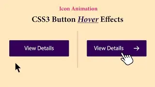 CSS Button Hover Animation Effects using only HTML & SCSS | Sass Tutorial | Button Icon Animation