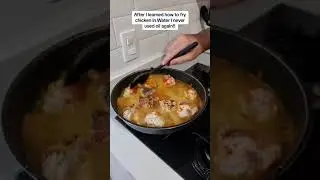 Cooking chicken with water